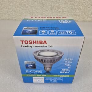 Toshiba E-Core PAR30 LED Bulb 15.6W 4000K Cool White 8° Spot E26 Dimmable 740...